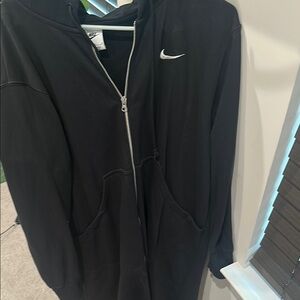 Nike Black Full-Zip Maxi Hoodie